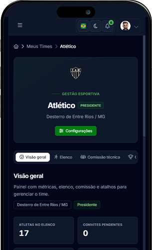 Aplicativo mobile do portal do time